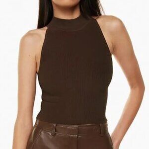 Aritzia Sculpt Knit Mockneck Halter